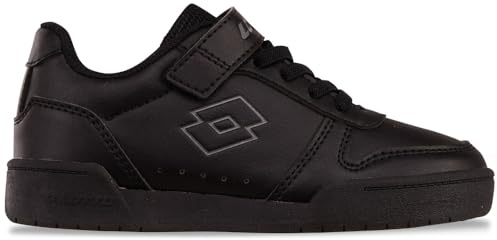 Lotto Baskets Unisexes pour Enfant, Black DK Grey, 30 EU