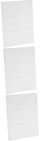 NUOBESTY 3 Stück 1 Banknote loses Blatt scrapbook scheckheft Banknoten Aufbewahrung Geldscheine Sammelalbum Geldschein Aufbewahrung Konzertkartenbuch Kunststoffhüllen für Hefter PVC