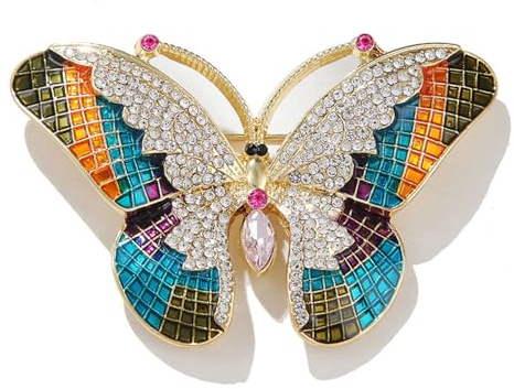 yufana Broche, Broche En MéTal, Broche de VêTements, Broche de Costume, Broche Pour Femme, Broche Papillon, Broche Papillon Pour Femme, Broche AdaptéE Aux ActivitéS de Rencontres (Couleur325)