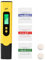 Aideepen PH-mètre numérique, plage de mesure de pH 0-14, haute précision 0,01, testeur d'eau pH avec écran LCD rétroéclairé pour eau, aquarium, étang, piscine, avec poudre d'étalonnage (jaune)