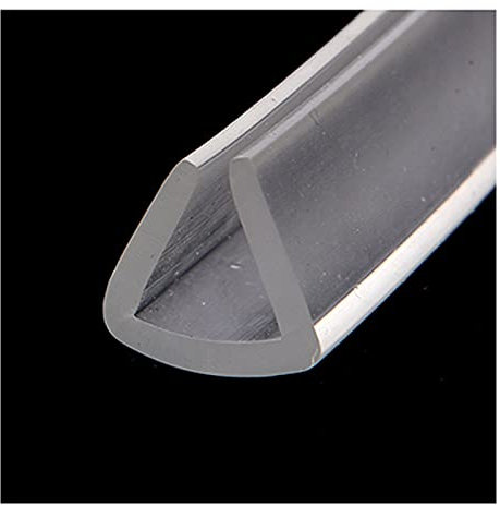 CTRSM Garniture de Bord de Canal en Silicone en Forme de U, Le Joint en Caoutchouc de Garniture Peut être utilisé sur Les Bords métalliques, Transparent, 5 mètres de Long,(19mm X 12mm)
