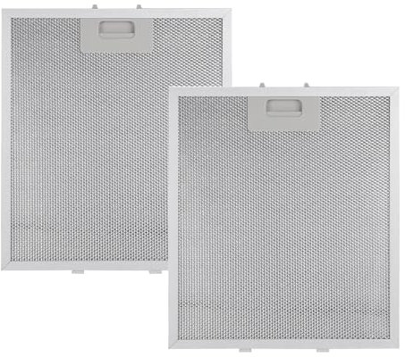 5-Layer Cooker Hood Filter, Aluminum Mesh Extractor Fan Filter 320 x 260mm, Extractor Hood Filters Metal Kitchen Extractor Hoods Filter, 2 Pack