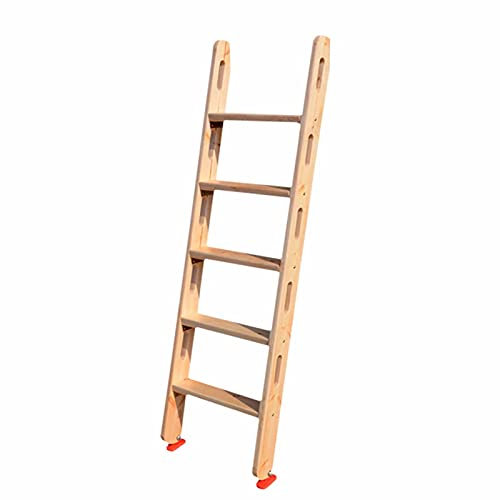 IQQOPVHG Högpresterande våningsstege för campare, vuxna och barn, trästege för husbilssäng/hemmatak/sovsal, 152 cm extra hög stege, lastkapacitet 330 pund (färg: B, storlek
