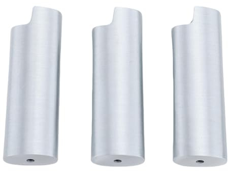 Metalländare Fodral, Zinklegering Lättare Hållare Skyddande Hylsa för Resor, Fest, Bar (Silver)