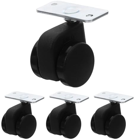 Gogogmee 4 Pezzi Ruote Girevoli per Mobili con Freno Rotelle Pesanti per Sedie da Ufficio e Sgabelli Compatibili con Pavimenti Tappeti Movimento Fluido e Bloccaggio Istantaneo