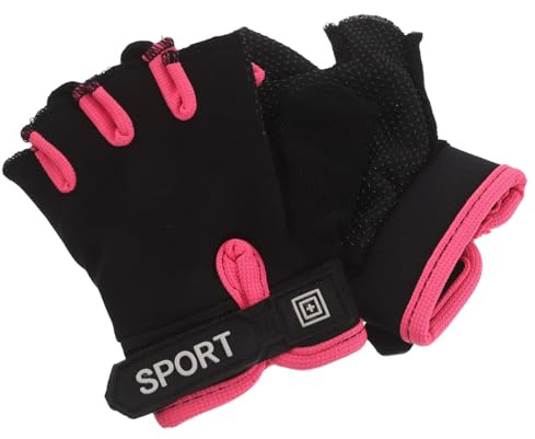 ULTECHNOVO Guantes de Ciclismo Niñas de Medio Dedo, Transpirables y Antideslizantes, Nylon Flexible, Ideales para Deportes al Aire Libre y Bicicleta