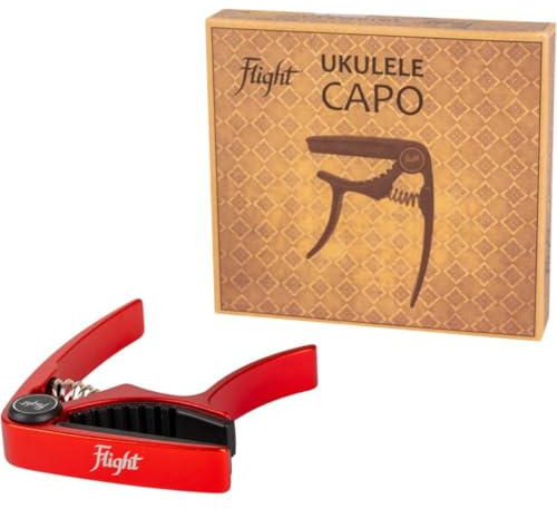Capotasto per ukulele in alluminio, colore: Rosso