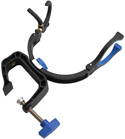 Mikado Bootsrutenhalter in Schwarz-Blau, ideal fürs Trolling, sehr robust, Einstellbarer Neigungswinkel, Befestigungsbreite einstellbar