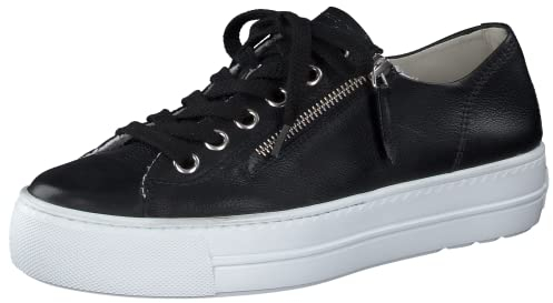Paul Green Damen SUPER Soft Pauls, Frauen Bequemschuhe,schnürschuhe,schnürer,bequem,Schnuerschuhe,Schnuerer,Schnuerung,Schwarz (SCHWARZ/Nickel),40 EU / 6.5 UK