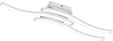 Reality Leuchten Route R62473131 - Plafoniera a LED in metallo bianco opaco, 3 x 5 Watt LED