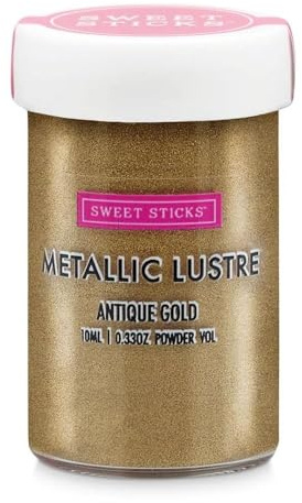 Sweet Sticks Edible Metallic Lustre Dust 4g Antique Gold