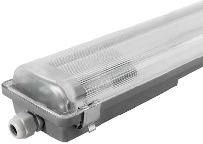 Ledvion - Lot de 2 Armatures LED 150CM, Clips en Inox, IP65, excl. Tube LED TL, +75 000 heures, Anti-poussière et Antidéflagrant