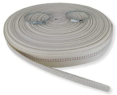 ZYIY 30m Feuerwehr Schlauch 1.5 Zoll Abflussschlauch 100Fuß Industrieschlauch|Feuerwehrschlauch|Bauschlauch|Flachschlauch|Schlauch mit 2Clips Geeignet für landwirtschaftliche Bewässerung Garten Pumpe