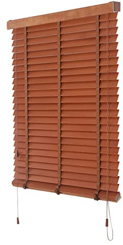 Xrdbfd Braune Holzjalousie Für Fenster, Verdunkelungs Jalousien, Horizontale Holz Jalousette, Jalousien Und Fensterrollos (90 X 180 cm, Sondergröße),110x153cm/43 * 60in