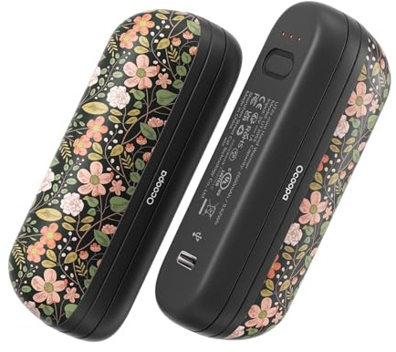 OCOOPA Calentador de Manos Recargable 2-in-1, Magnético Calienta Manos Electrico 5200mAh, Tamaño de Bolsillo, 3 Niveles de Calentamiento, para Camping, Raynauds, Golf, Regalo Mujer Hombre, UT2s Mini