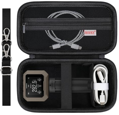 BOVKE Tragetasche Kompatibel mit Garmin Xero C1 Pro Compact Chronograph für Fernaufnahmen, Garmin Xero C1 Pro Reisetasche mit zusätzlichem Platz für Zubehör, schwarz (groß)
