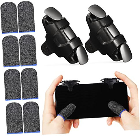 HOUDERCO Gatillos para Móviles y Mandos para Gatillos para Móvil Controladores para Teléfonos Móviles con Guantes para Funda para Dedos para Sesiones De Casa Amigos