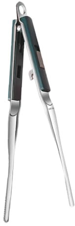 FONDOTIN Kreativer Brotclip Steakclip Edelstahlzange Mit Sägeschneiden Obstzange Brotzange Aus Pp Und Hitzebeständig Rostfrei Leicht Zu Handhaben Und Praktisch Für Outdoor-aktivitäten