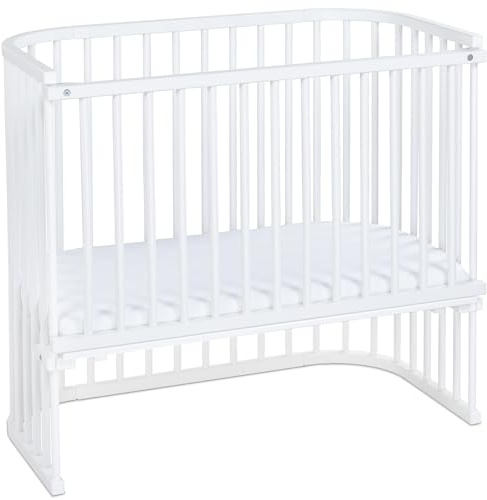 babybay Boxspring XXL Beistellbett, weiß lackiert, Kinderbettset
