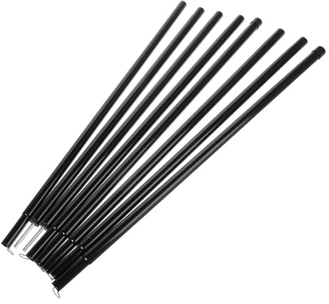 Alipis Camping Tent Rod Set Black Lightweight Shelter Support Poles for Canopy Tarp Outdoor Hiking Stability
