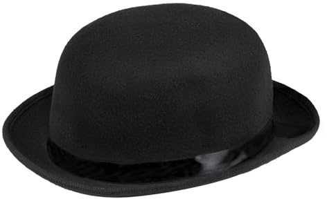 Boland - Sombrero de melón, talla única para adultos, sombrero, tocado, disfraz, carnaval, fiesta temática (Paquete de 2)