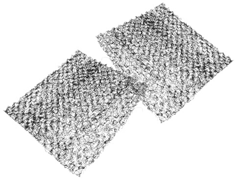 FONDOTIN Tappetino di Controllo Erosione 30x30 Cm 2 Pezzi, Rete Biodegradabile per Stabilizzazione Pendii e Copertura Paesaggistica Esterni, Protezione Terreno e Aiuole Giardino
