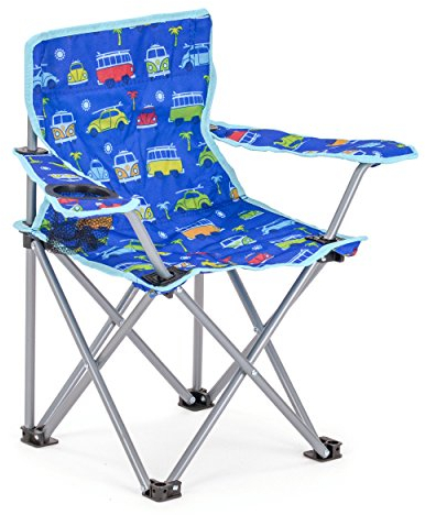 Volkswagen Kids VW Folding Camper Childrens Camping Chair, Blue, One Size