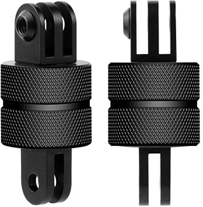 FEICHAO Lot de 2 adaptateurs universels pivotants à 360 degrés CNC pour trépied - Compatible avec GoPro Hero Series/Session 8.0 5 4/Fusion et autres caméras d'action