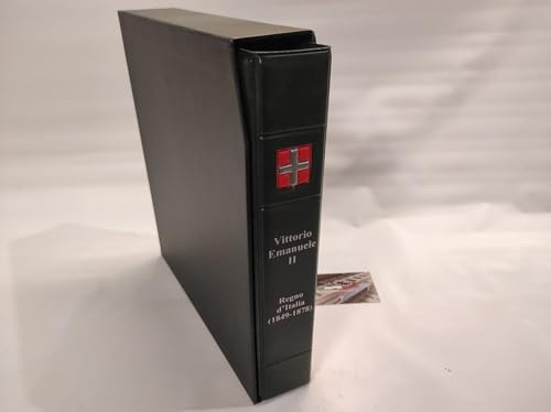 Album Monete da Collezione Regno d'Italia Vittorio Emanuele II, Raccoglitore ad Anelli con Tasche Trasparenti 60x60 mm, Schede Storiche e Custodia Protettiva, Artigianale
