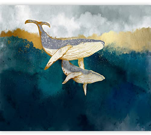 murando Fototapete Unterwasserwelt 350x256 cm Vlies Tapeten Wandtapete XXL Moderne Wanddeko Design Wand Dekoration Wohnzimmer Schlafzimmer Büro Fisch Tiere Ozean Wal wie gemalt g-A-10000-a-a