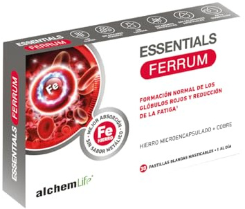 AlchemLife - Essentials Ferrum | Formación de Glóbulos Rojos y Energía | 30 Gummies | Hierro Lipofer Microencapsulado de Alta Absorción y Cobre | Sin Sabor Metálico ni Molestias Gástricas