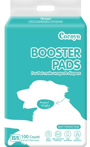 COCOYO Booster Pads, XS/S Size with Side Lead Proof, 100 Count