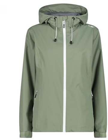 CMP Damen Feste Kapuze Reißfeste Regenjacke, Salbeigrün, DE 36