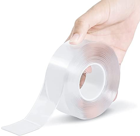 rackbone JIGSAWTOY YAW Super transparentes doppelseitiges Klebeband abnehmbarer und waschbarer Anti-Rutsch-Kleber wiederverwendbares Nano-Klebeband keine Spuren auf Teppichen Löcher in Fotowänden 3M