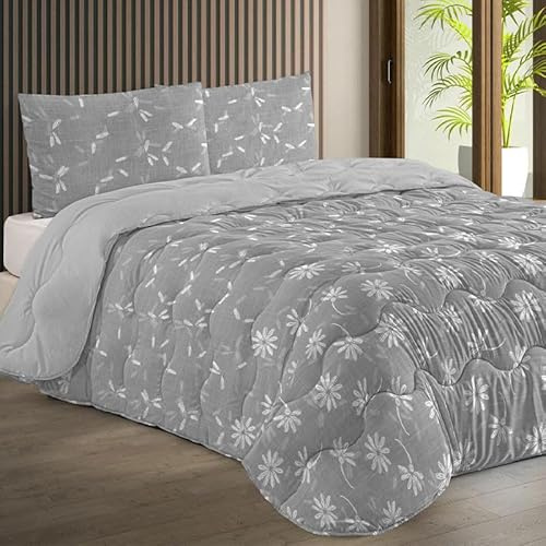 Rufino Díaz Edredón Invierno 450 gr Estampado Zamora 3 - Gris, 105 cm