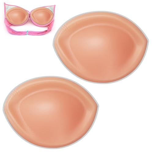 ORUZA 1 Pair Silicone Breasts Insert Pads Chicken Fillet Bra Inserts Nonslip Push Up Bra Pads Silicone Bra Inserts for Bras Bikini Swimsuits Suspenders Dresses Gowns