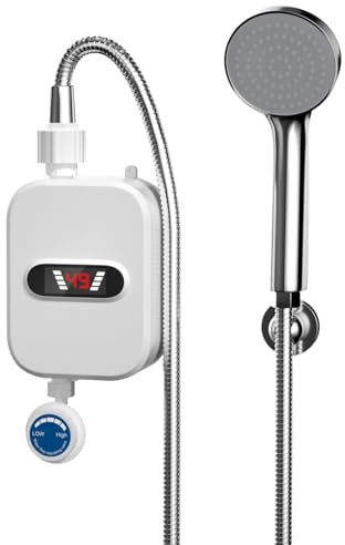 Doccia a riscaldamento istantaneo | Scaldabagno elettrico senza serbatoio da 3,5 kW con display a LED | Scaldacqua istantaneo impermeabile 110 V, scaldabagno elettrico per acqua calda istantanea