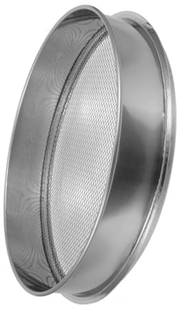 FONDOTIN Tamis en Acier Inoxydable à Mailles Larges 4 Mm Tamis à Compost 30 Cm Outil De Tamisage pour Jardin Et Plage Léger pour Filtrer La Terre Gravier