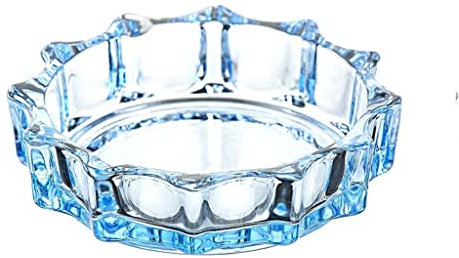 GFHTRELY Posacenere Posacenere in Vetro Blu Creativo Domestico Soggiorno Camera da Letto Studio Desktop posacenere posacenere posacenere Vassoio per Fumi