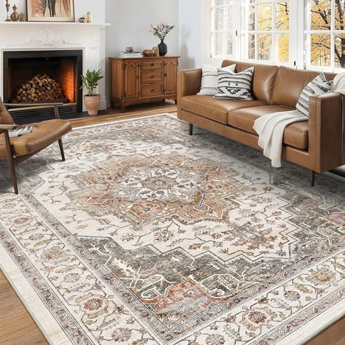 NakedCloud 5x7 Area Rug for Living Room Soft Washable Vintage Boho Area Rug