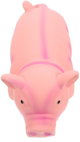 Veemoon Mâcher pour Chien en Latex Rose Couineur de Cochon Adapté pour Chiots et Petits Chiens Interactif de Dentition Résistant pour Stimuler et Divertir
