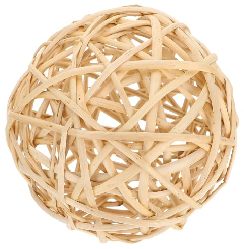 Toyvian Pallina Decorativa in Rattan Intrecciato 15 CM per Feste e Decorazioni Casa Ornamento Artigianale per Sfondi Fotografici e Ambienti Domestici Palla di Rattan Fai da Te per