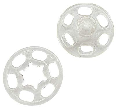 Chenkou Craft Plastic Snap Button Clear Upick 6size Choose 100pcs (15mm)