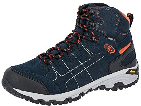 Brütting Mount Shasta High, Scarpe da Arrampicata Alta, Unisex - Adulto, Blu (Marino/Arancione), 45 EU