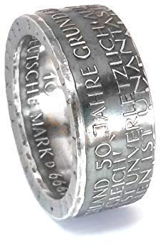 Münzring 10 Mark 1999 50 Jahre Grundgesetz Silber 925er Größe 56 bis 72