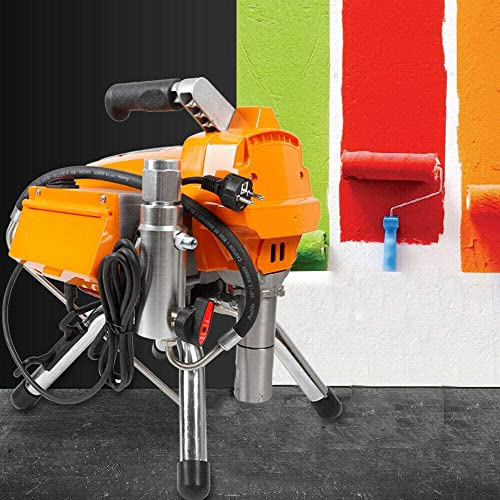 3000W Airless Pulverizador de Pintura de Alta Presión 2.7L/Min para dispersión/látex, Barnices y esmaltes, Máquina de Pulverización de Pintura, Pistola de Pintura Sistema, 3000 PSI, Manguera 15 m