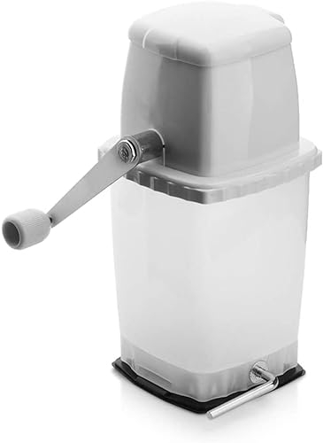 Broyeur à Glace Manuel Polypropylène pour Cocktails, Broyeur Glaçons Machine à Glaçons Portative avec Manivelle et Système de Ventouse, Accessoires pour Boissons