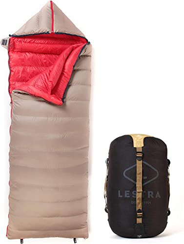 Lestra Outdoor Cocoon Sac de Couchage Couverture – T° Limit Confort -10°C – Confortable & Technique – Duvet de Canard – Adulte – 190 + 40 x 80 cm – 1,6 kg