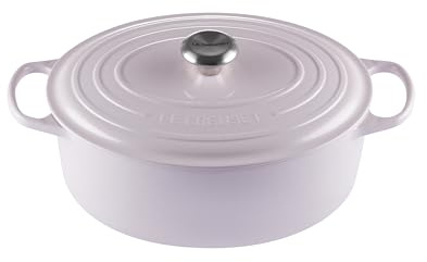 LE CREUSET Enameled Cast Iron Signature Oval Dutch Oven with Lid, 6.75 Quart, Shallot (LS2502-3165SS)
