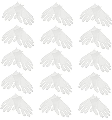 15 Pares Guantes De Humedad Durante La Noche Forros De Guantes De Tela Estirable Guantes De Loción Guante Secas Guantes De Noche De Algodon Miel Vestir Algodón Perder